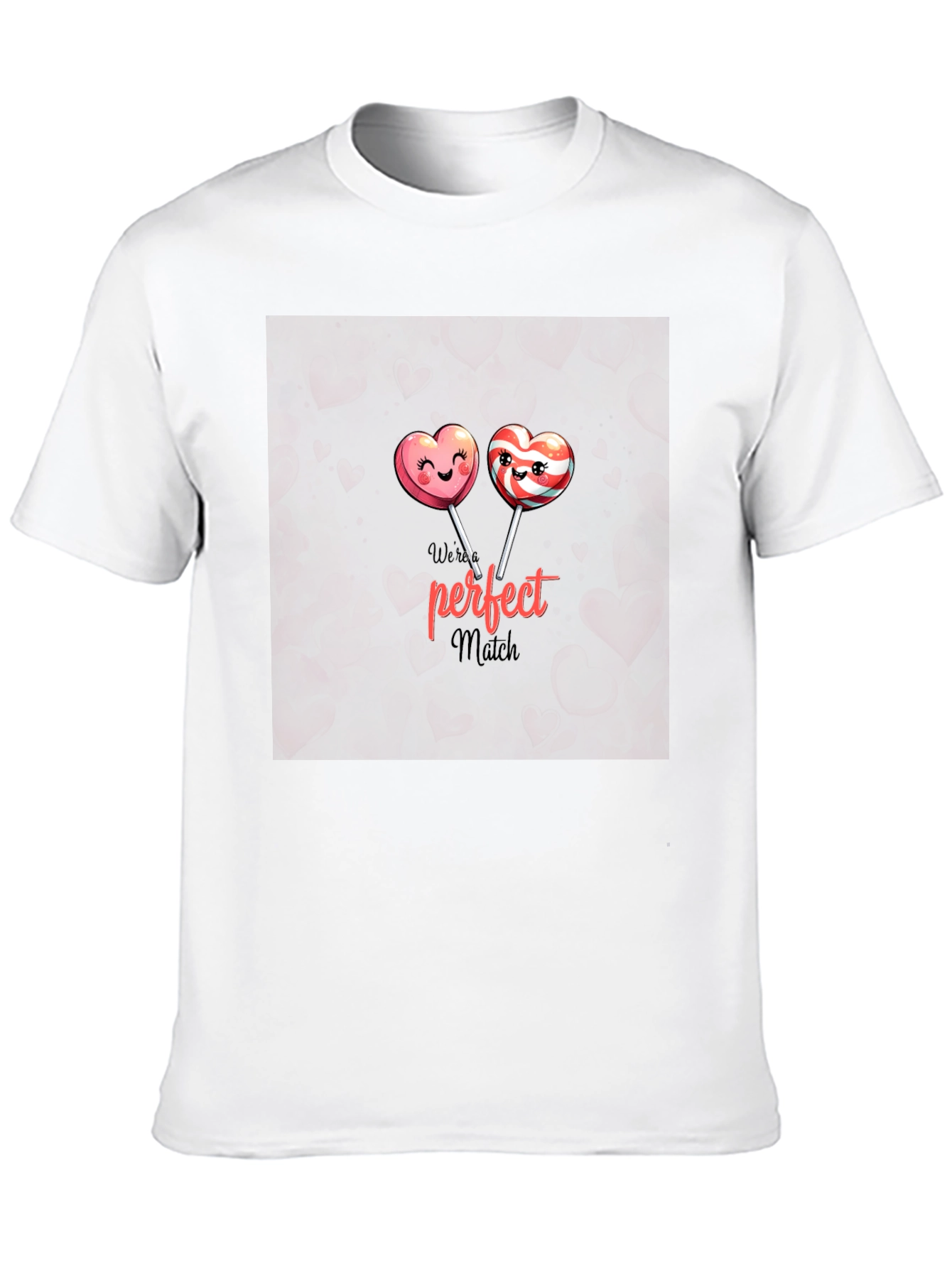 Perfect Match Lollipop Heart Graphic T-Shirt