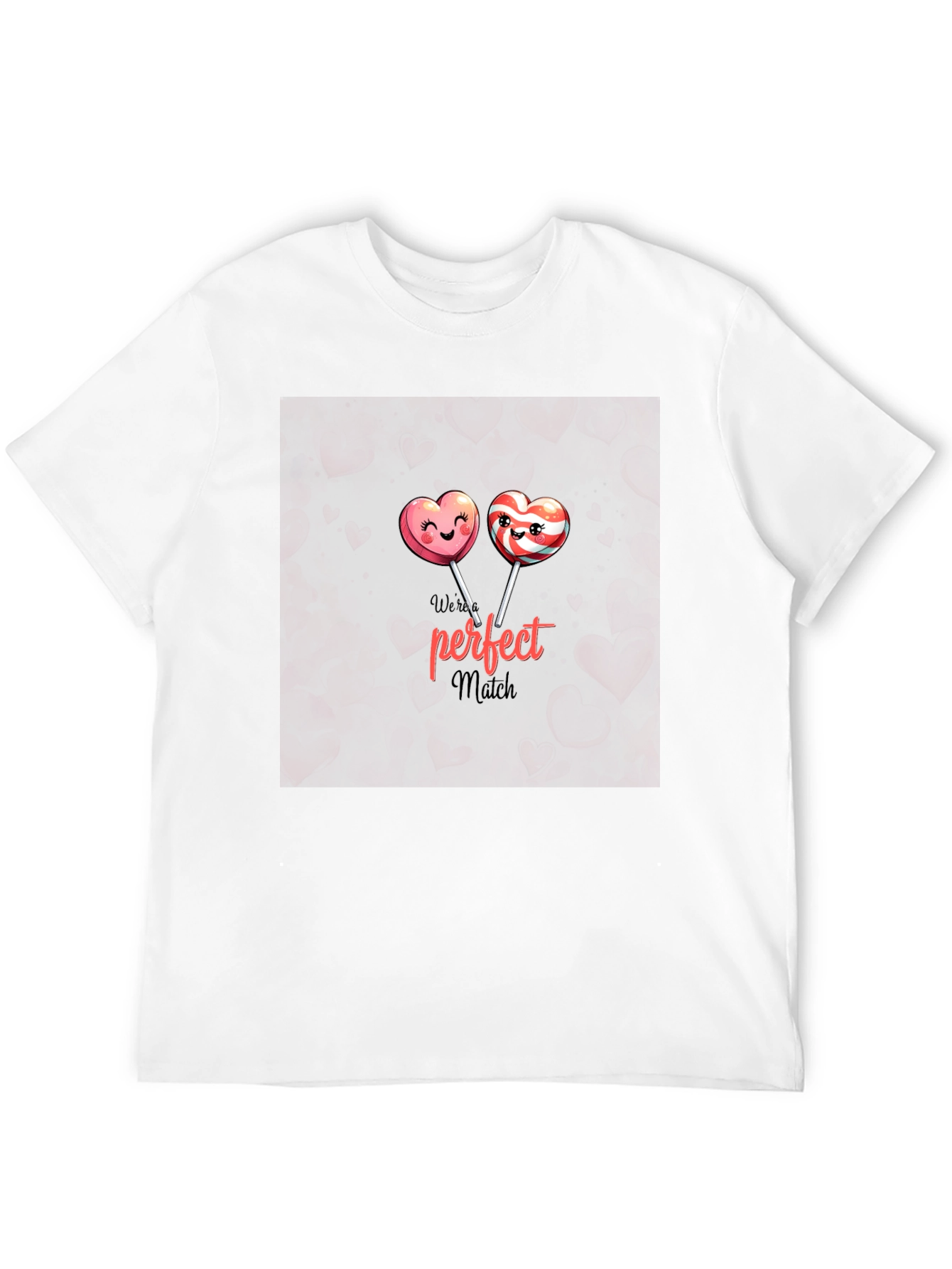 Perfect Match Lollipop Heart Graphic T-Shirt
