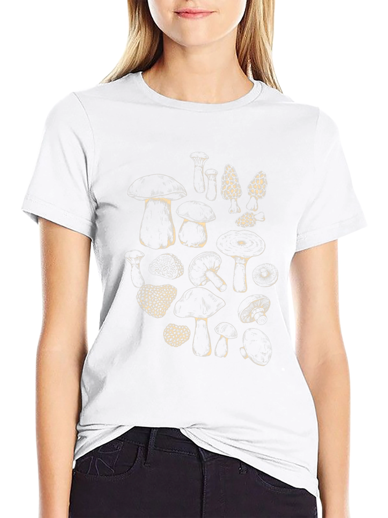 Mushroom Print T-Shirt - Nature Inspired Graphic Tee