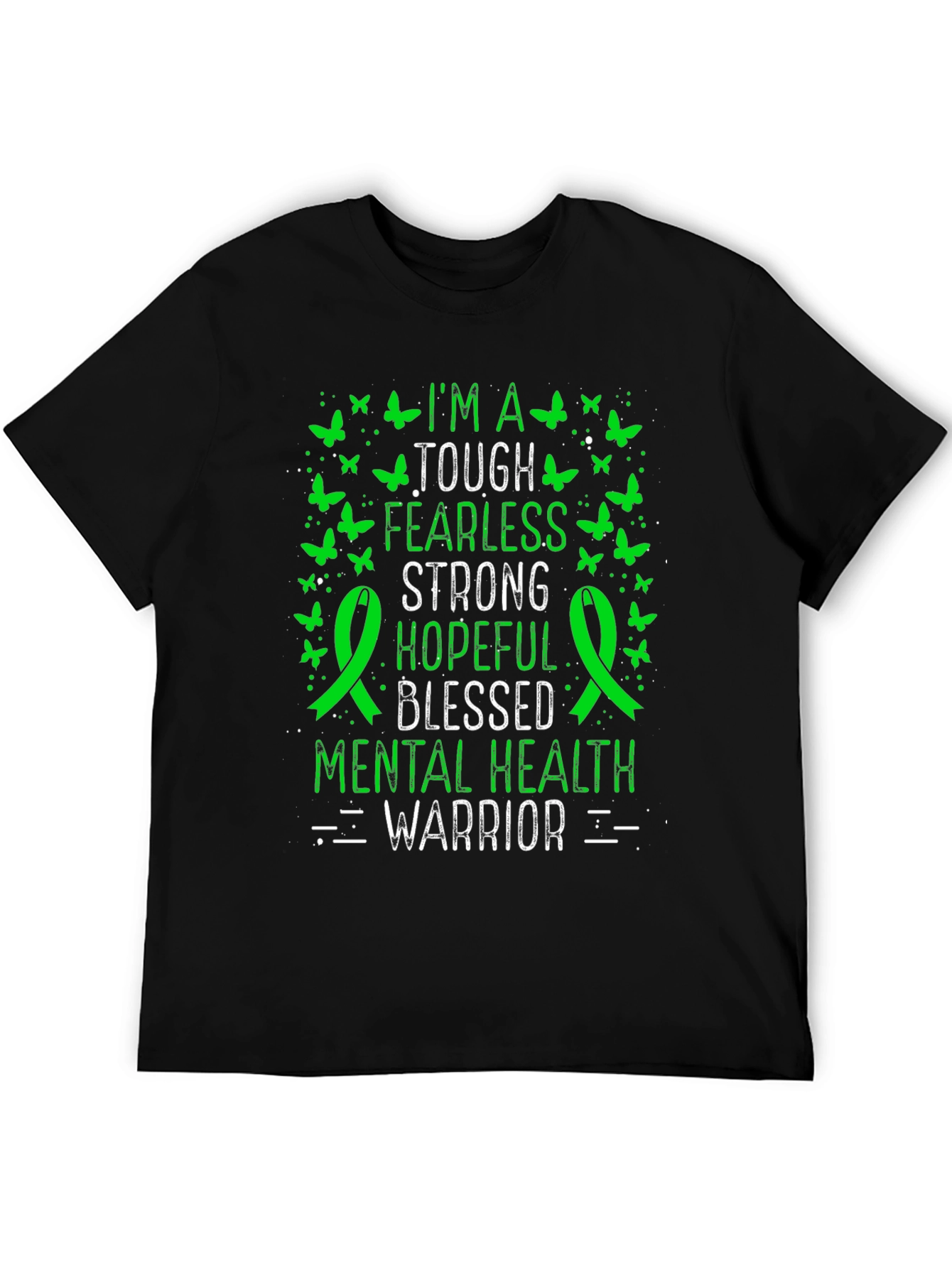 Mental Health Warrior T-Shirt: Tough Fearless Strong