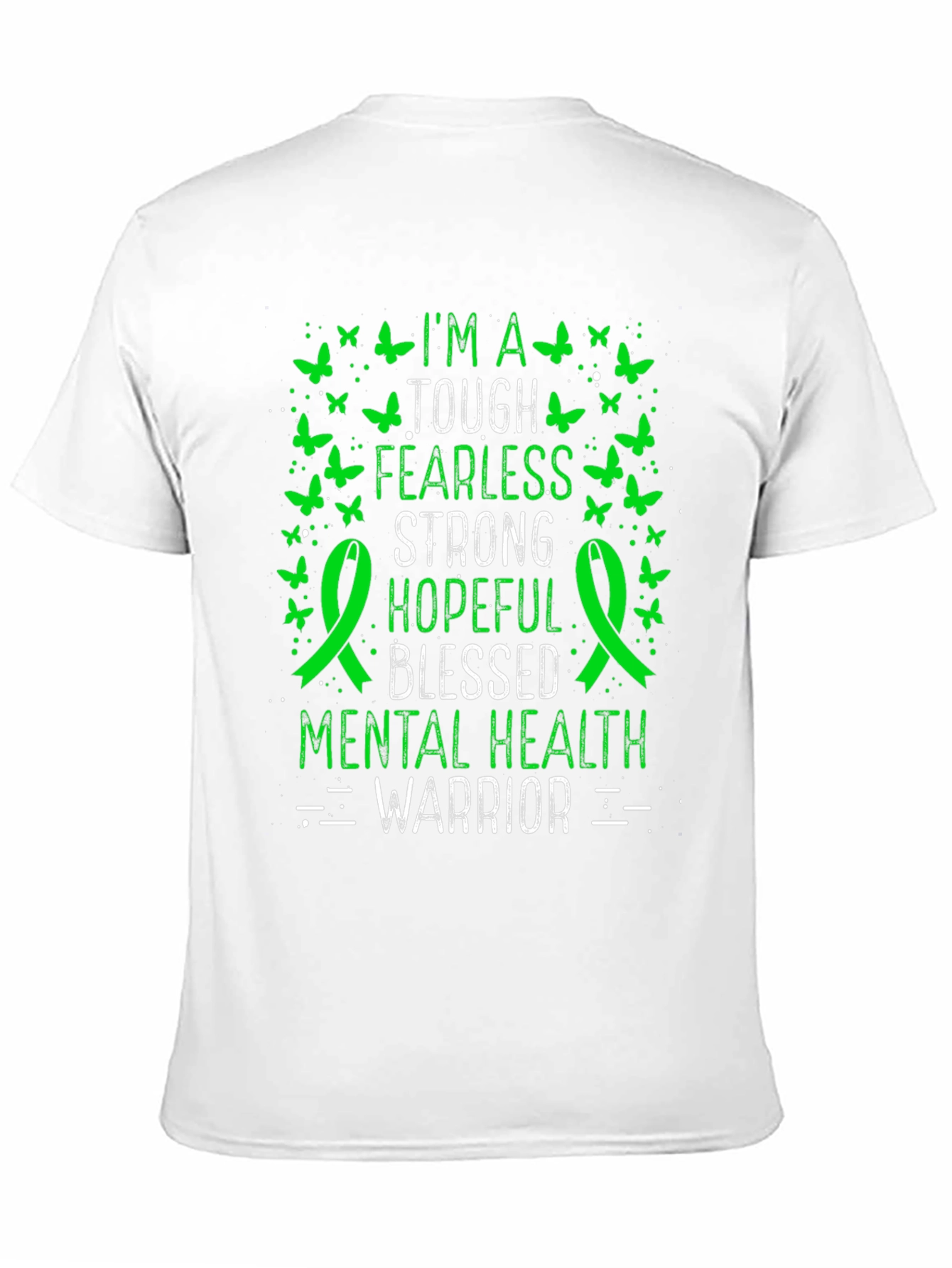 Mental Health Warrior T-Shirt: Tough Fearless Strong