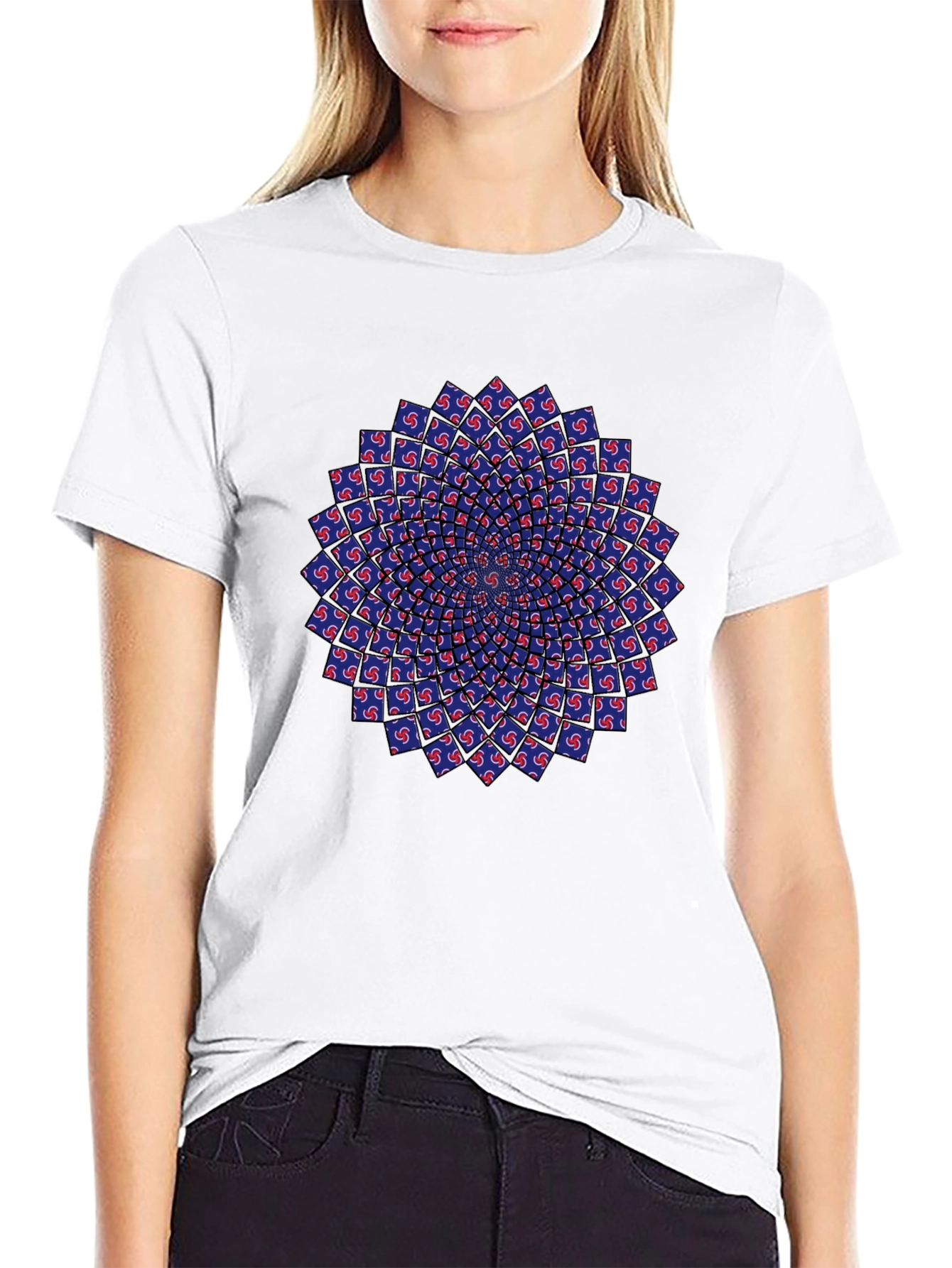 Optical Illusion Mandala Tee - Black Unisex T-Shirt