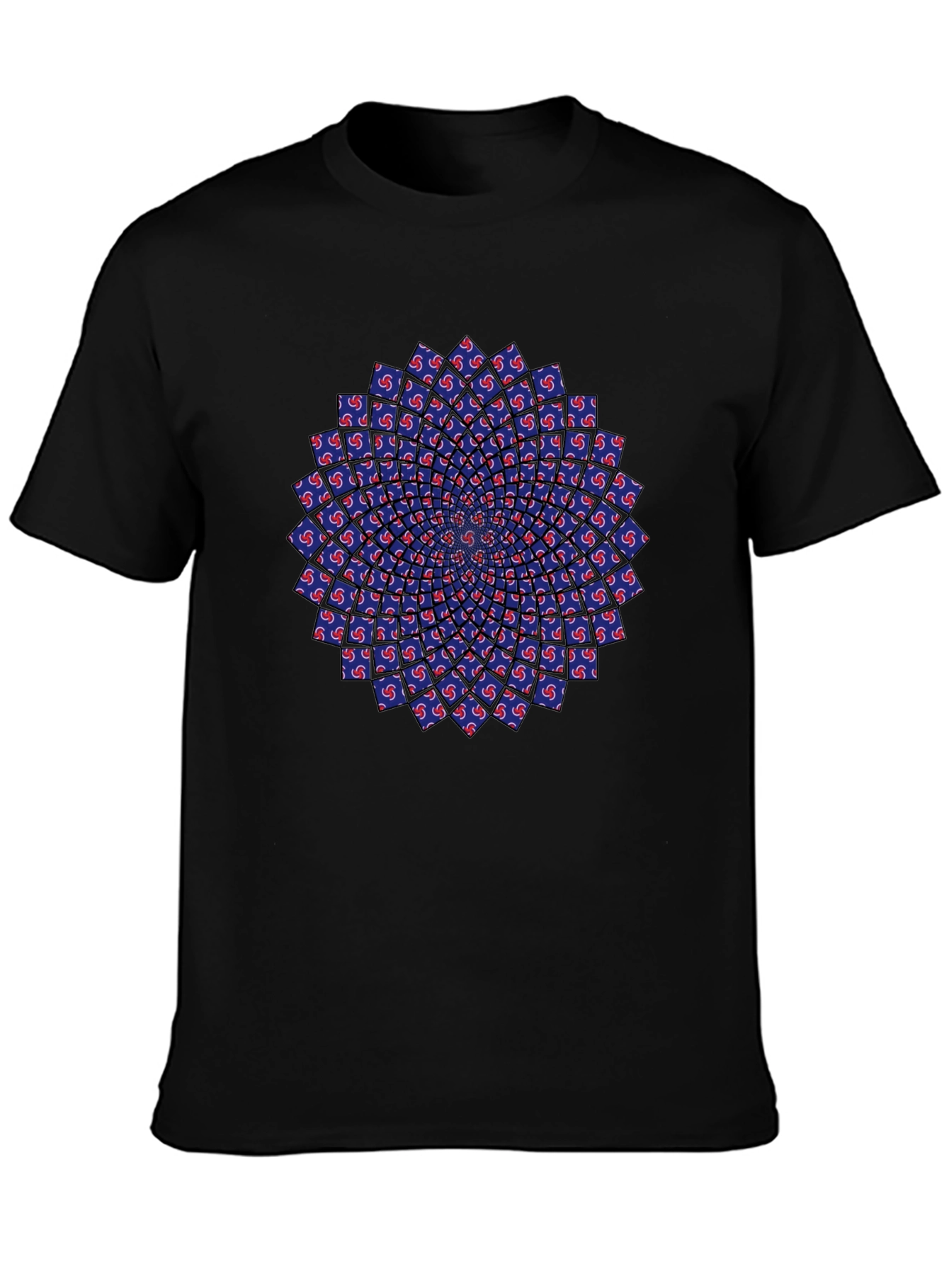 Optical Illusion Mandala Tee - Black Unisex T-Shirt