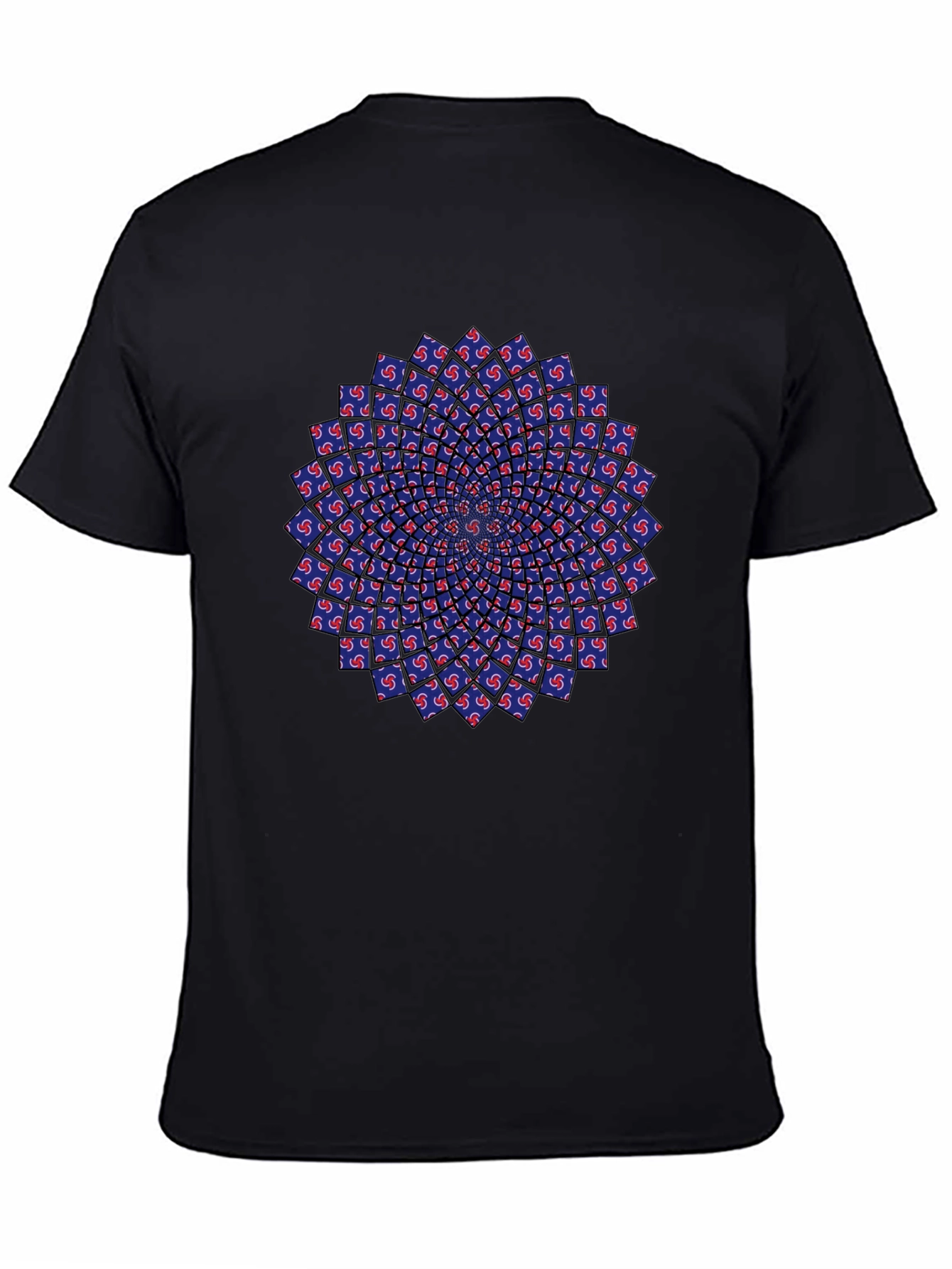 Optical Illusion Mandala Tee - Black Unisex T-Shirt
