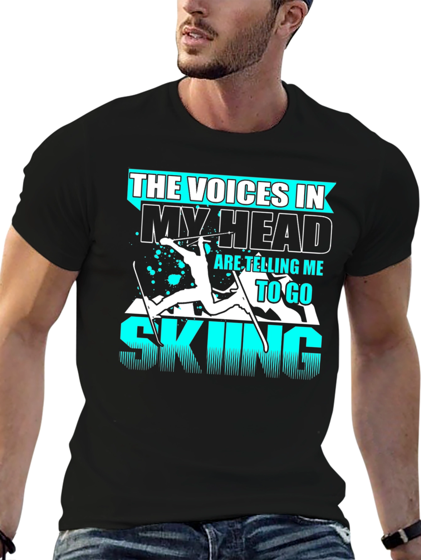 Voices in My Head Skiing T-Shirt