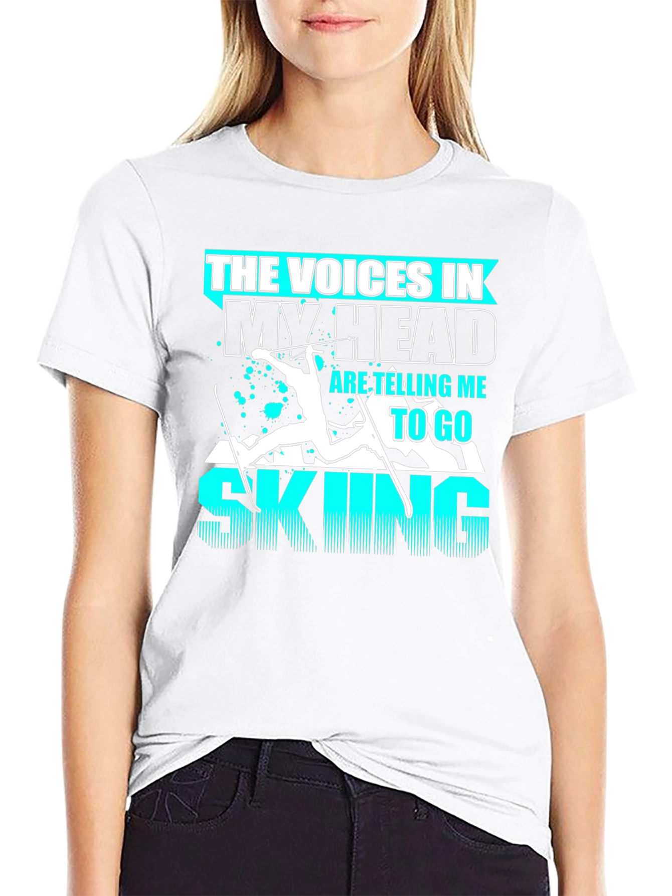 Voices in My Head Skiing T-Shirt