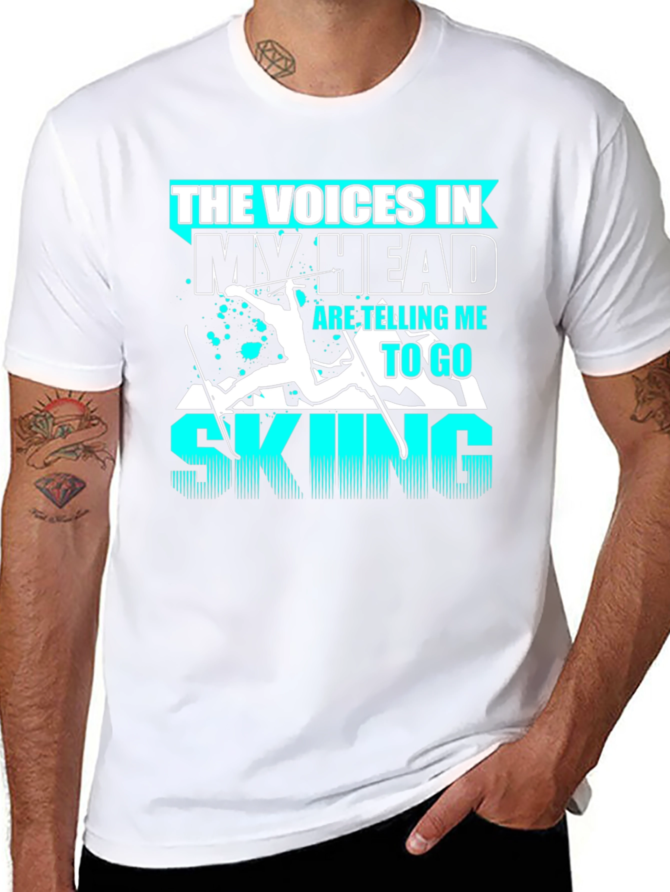 Voices in My Head Skiing T-Shirt