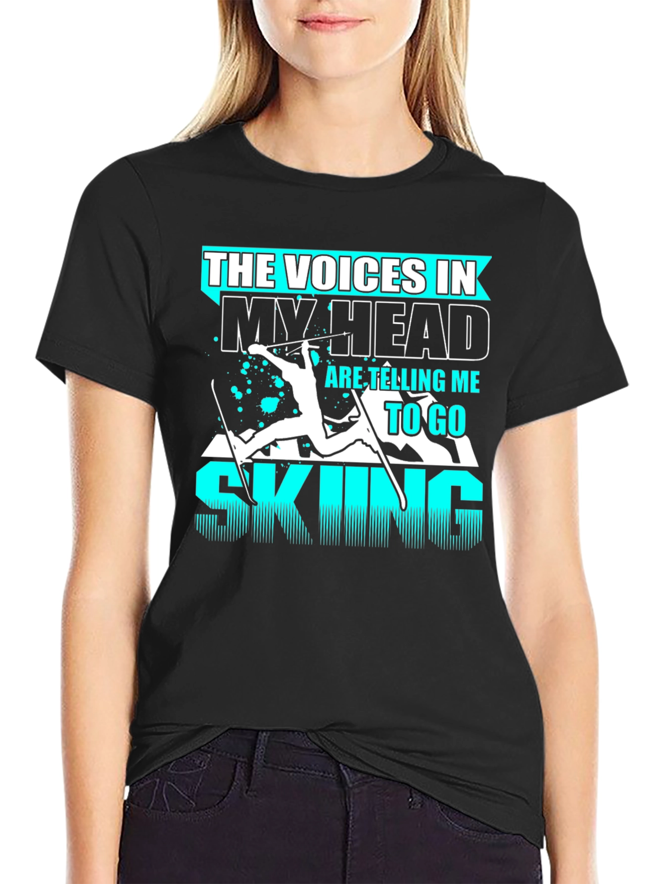 Voices in My Head Skiing T-Shirt