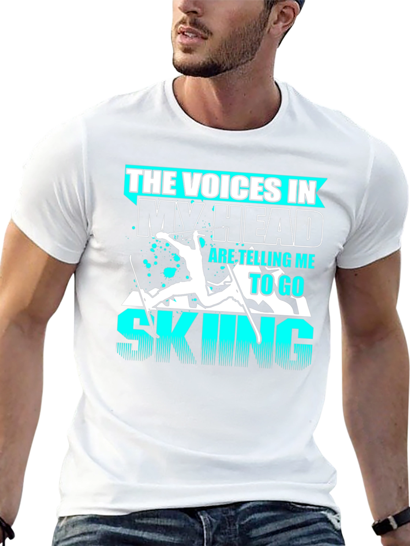 Voices in My Head Skiing T-Shirt