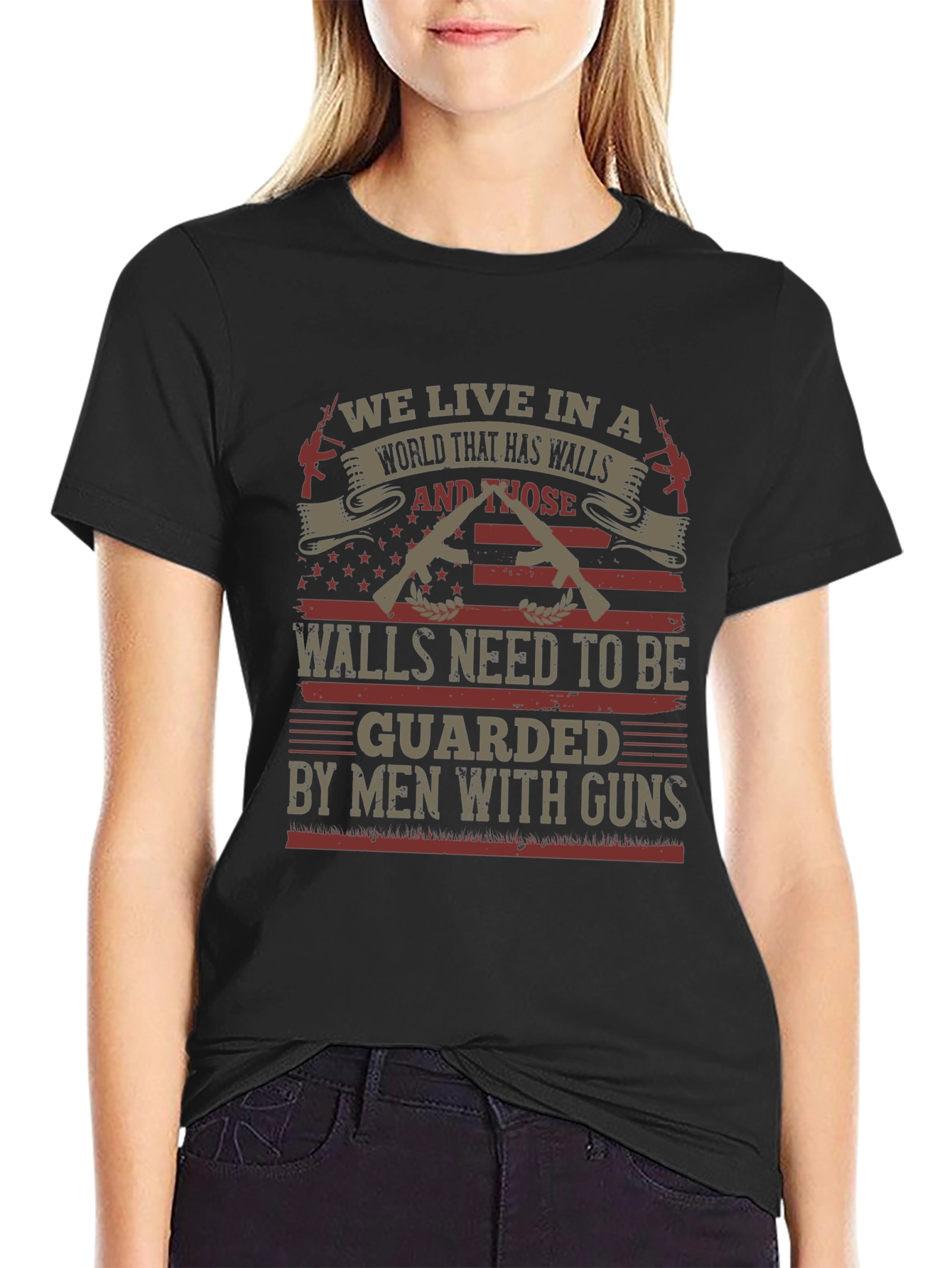 Patriotic We Live In A World T-Shirt