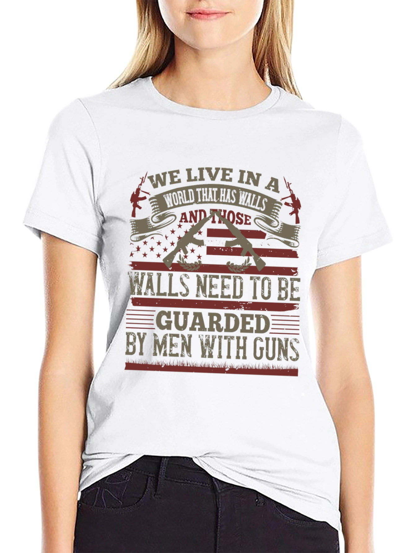 Patriotic We Live In A World T-Shirt