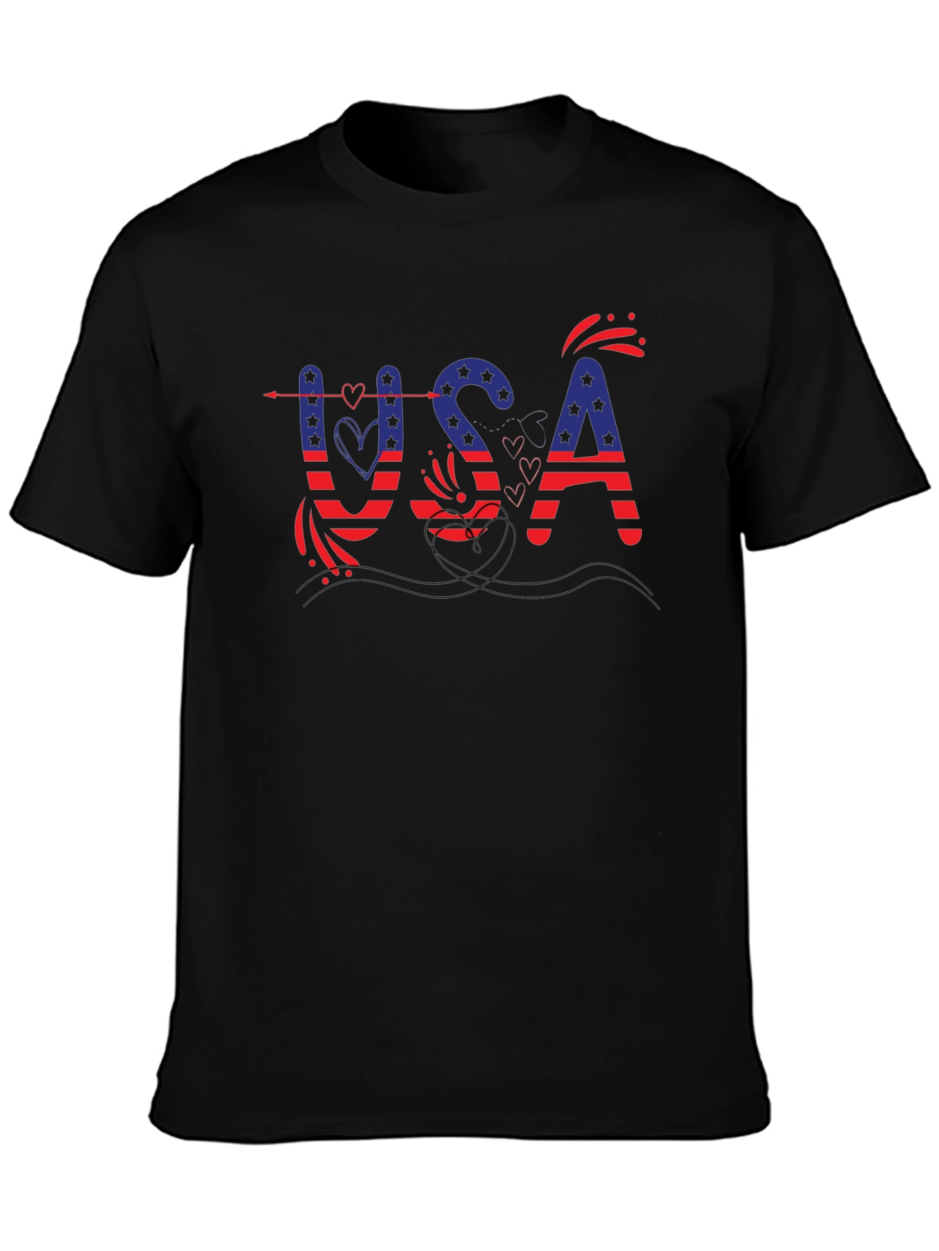 Patriotic USA Graphic Print T-Shirt