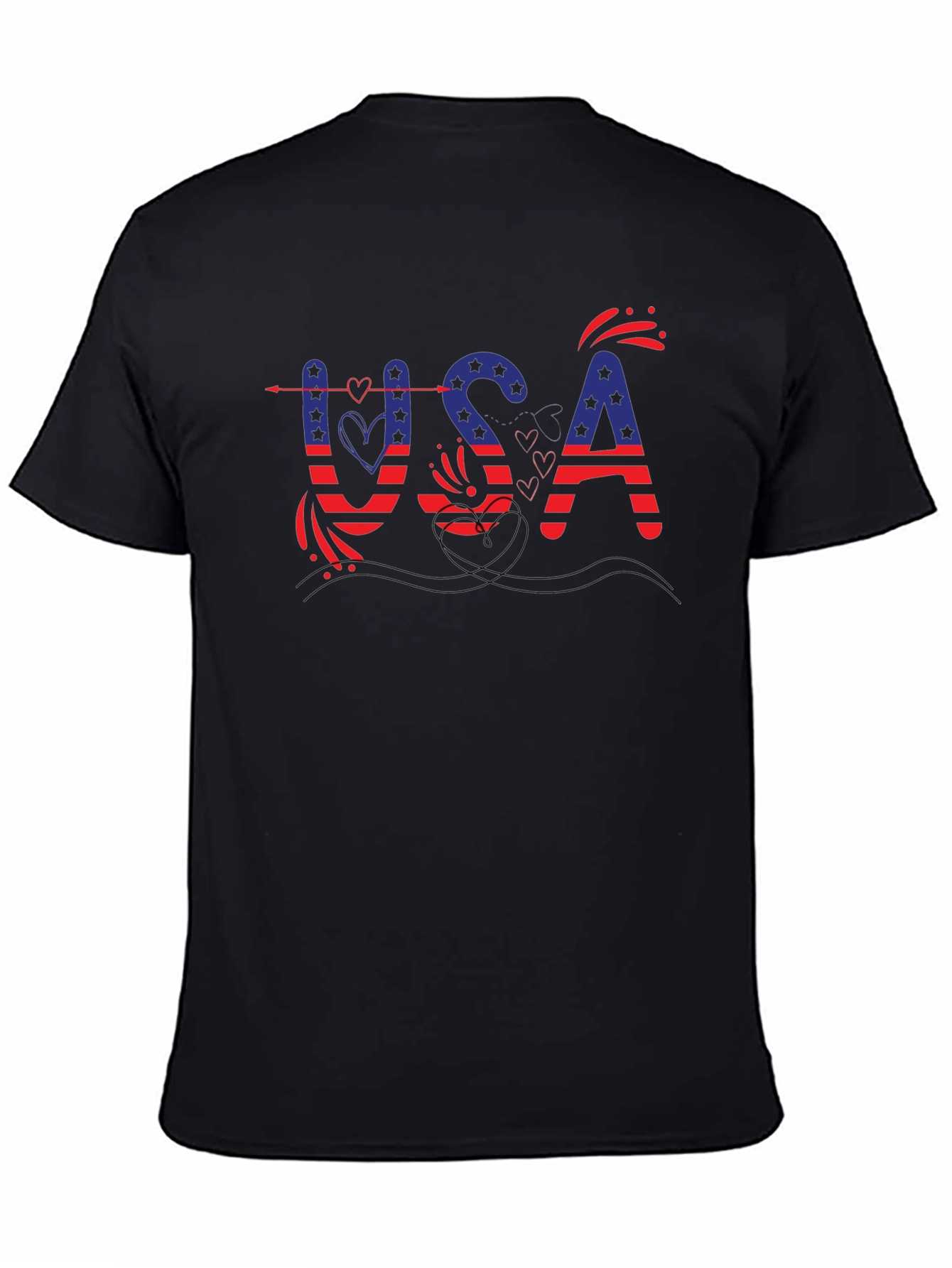 Patriotic USA Graphic Print T-Shirt