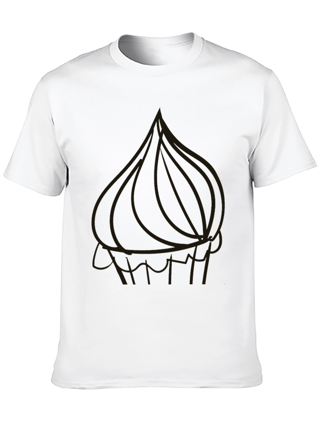 Mens Black Graphic T-Shirt - Onion Design