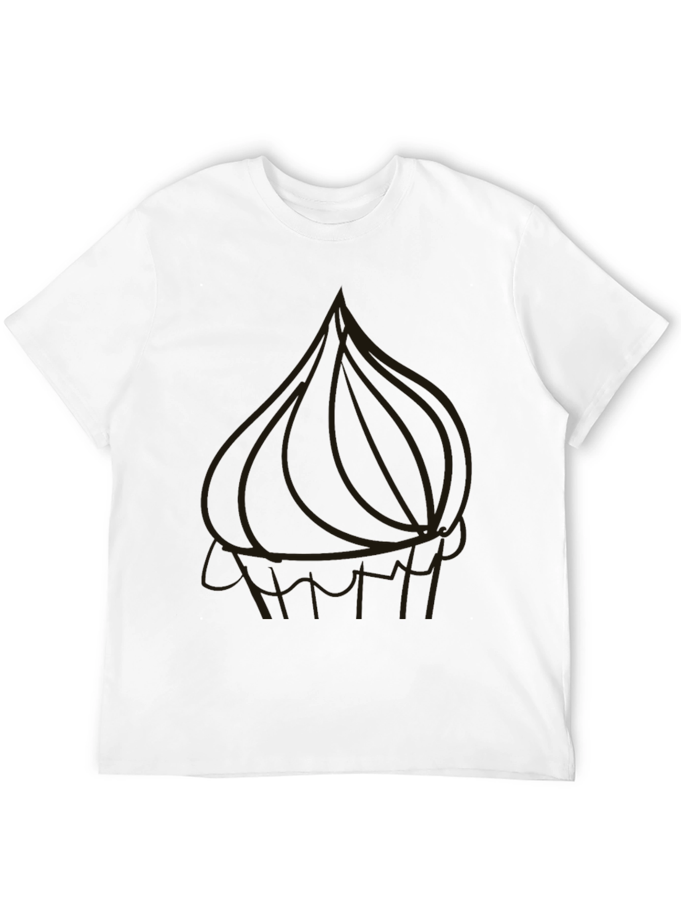 Mens Black Graphic T-Shirt - Onion Design
