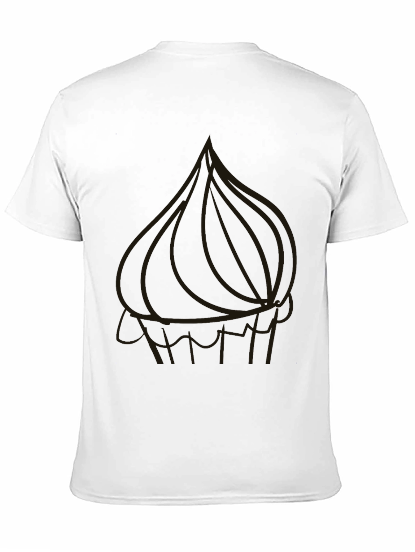 Mens Black Graphic T-Shirt - Onion Design
