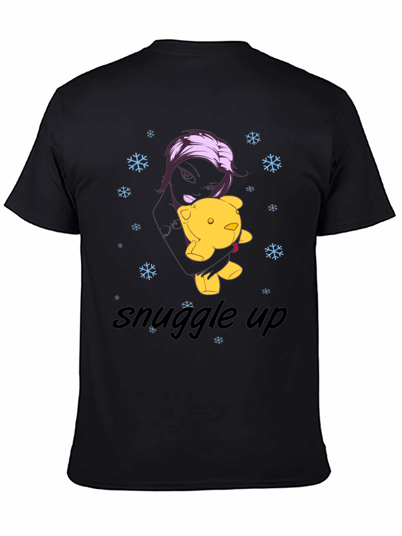 Snuggle Up Black Graphic Tee
