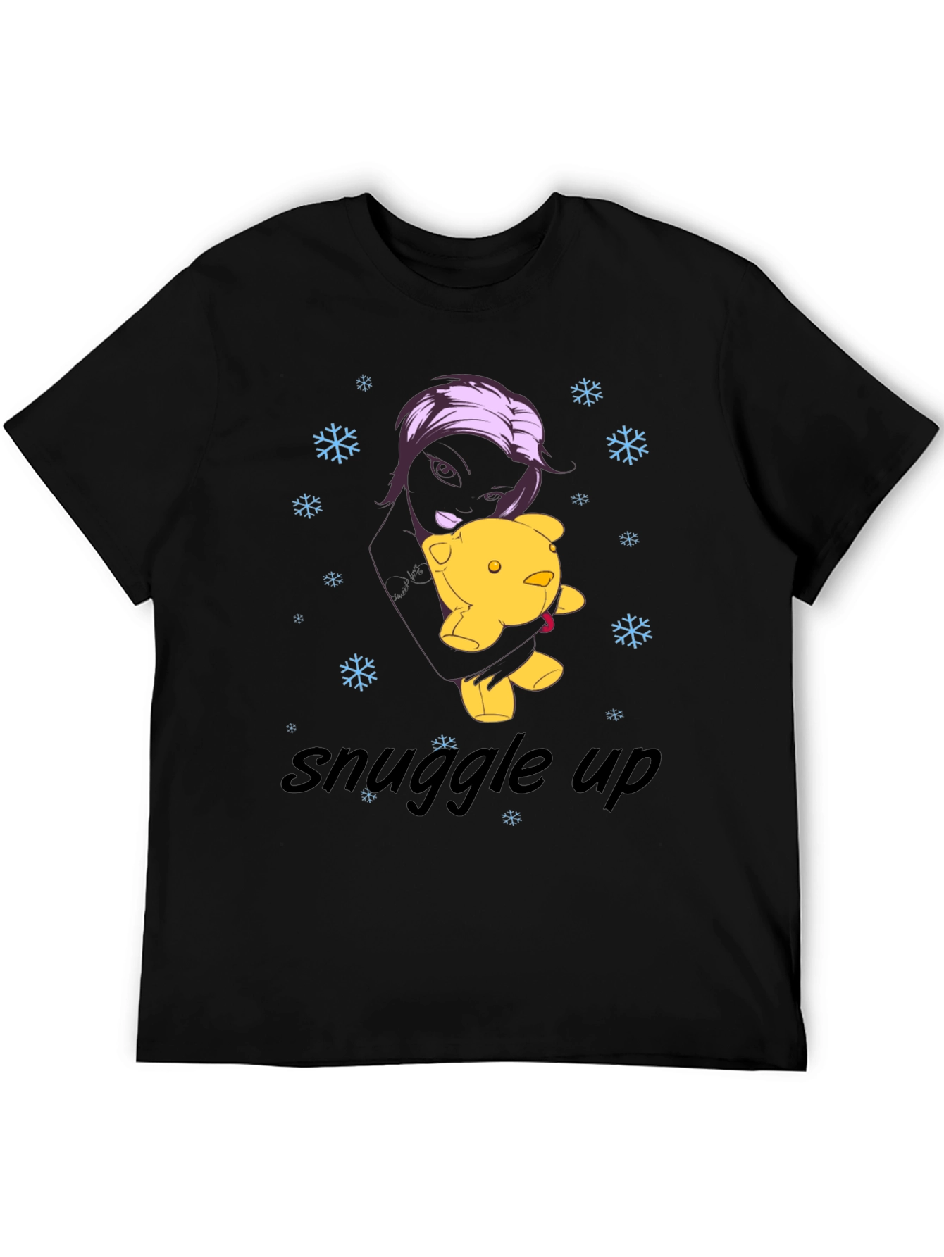 Snuggle Up Black Graphic Tee