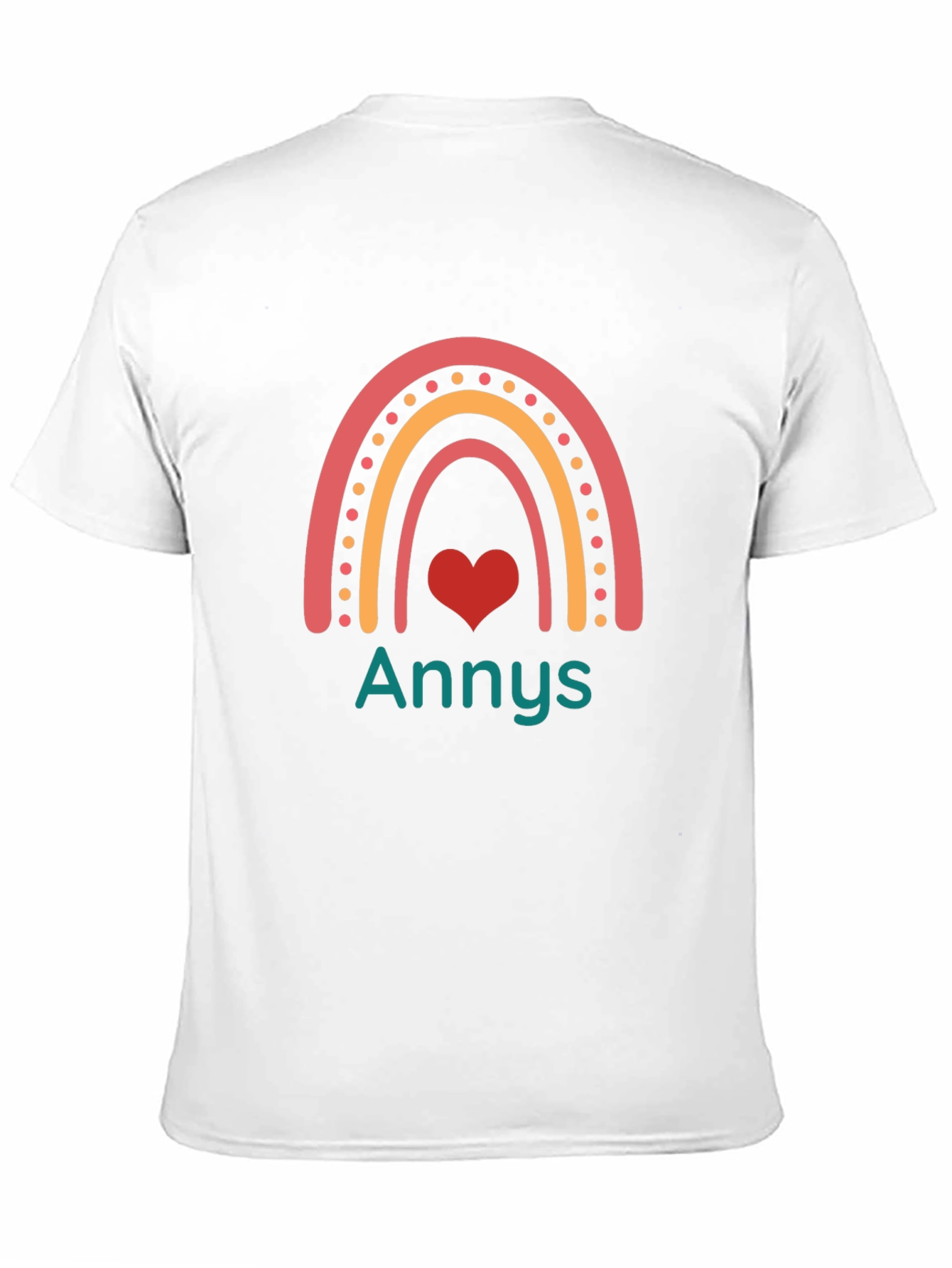 Annys Rainbow Heart Graphic Tee - Black