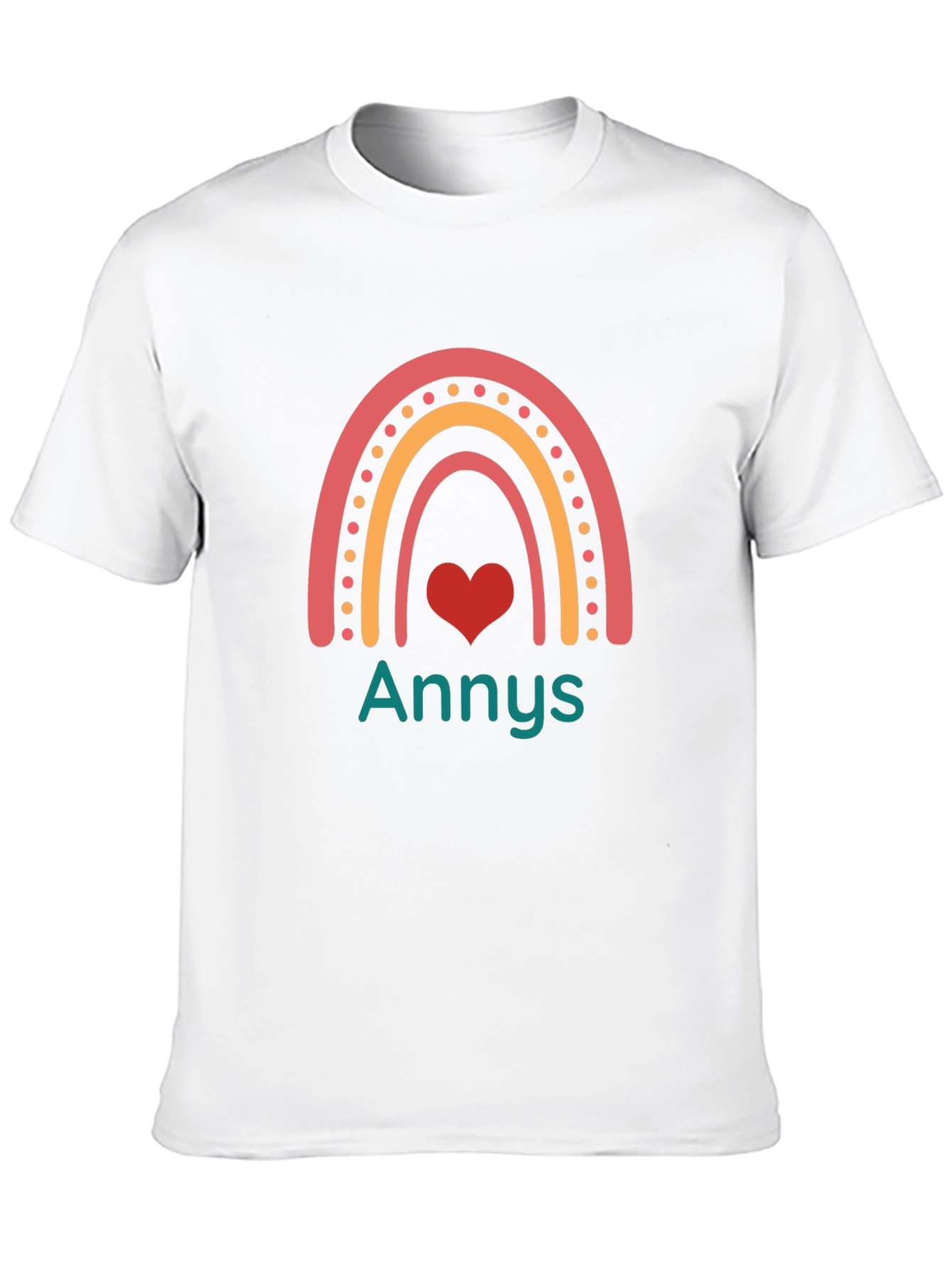 Annys Rainbow Heart Graphic Tee - Black