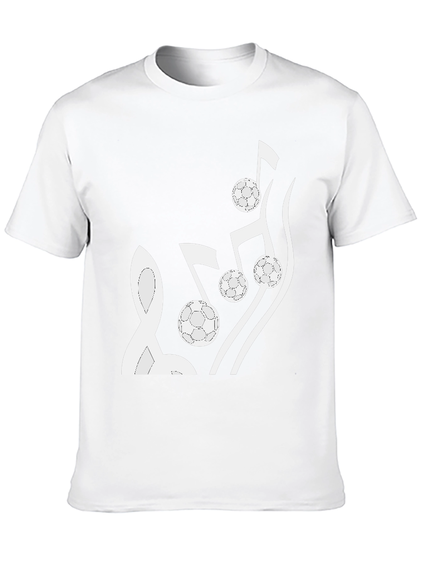 Musical Soccer Tee - Black Cotton Graphic T-Shirt