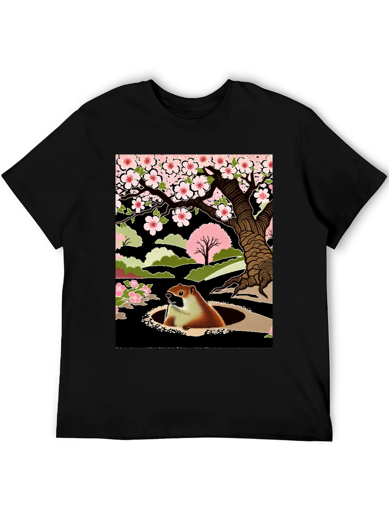 Groundhog in Hole Graphic Tee