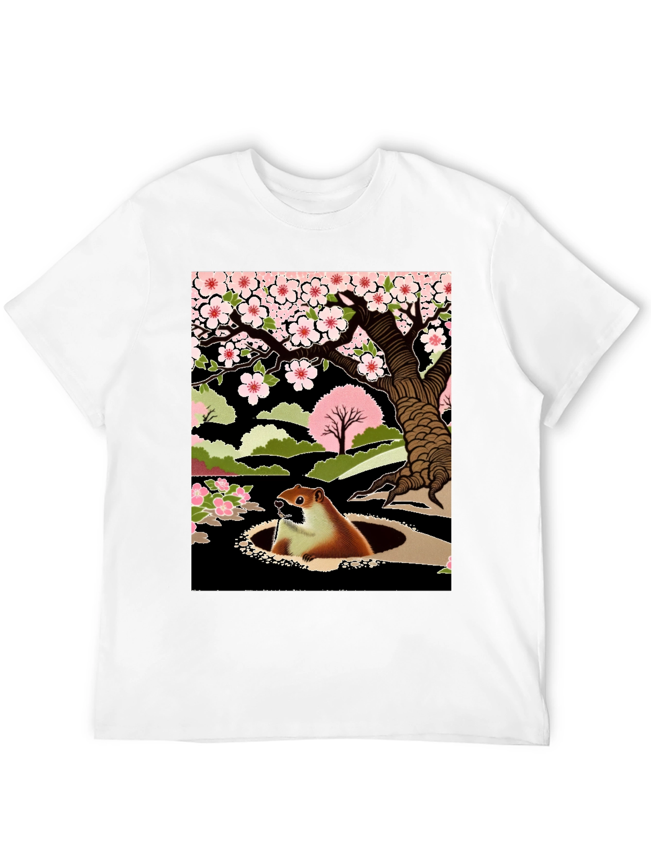 Groundhog in Hole Graphic Tee