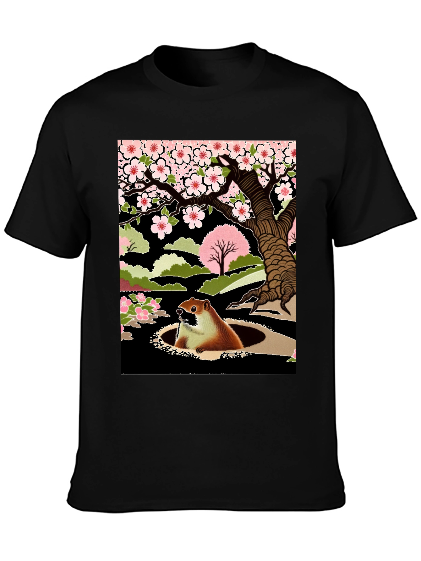 Groundhog in Hole Graphic Tee