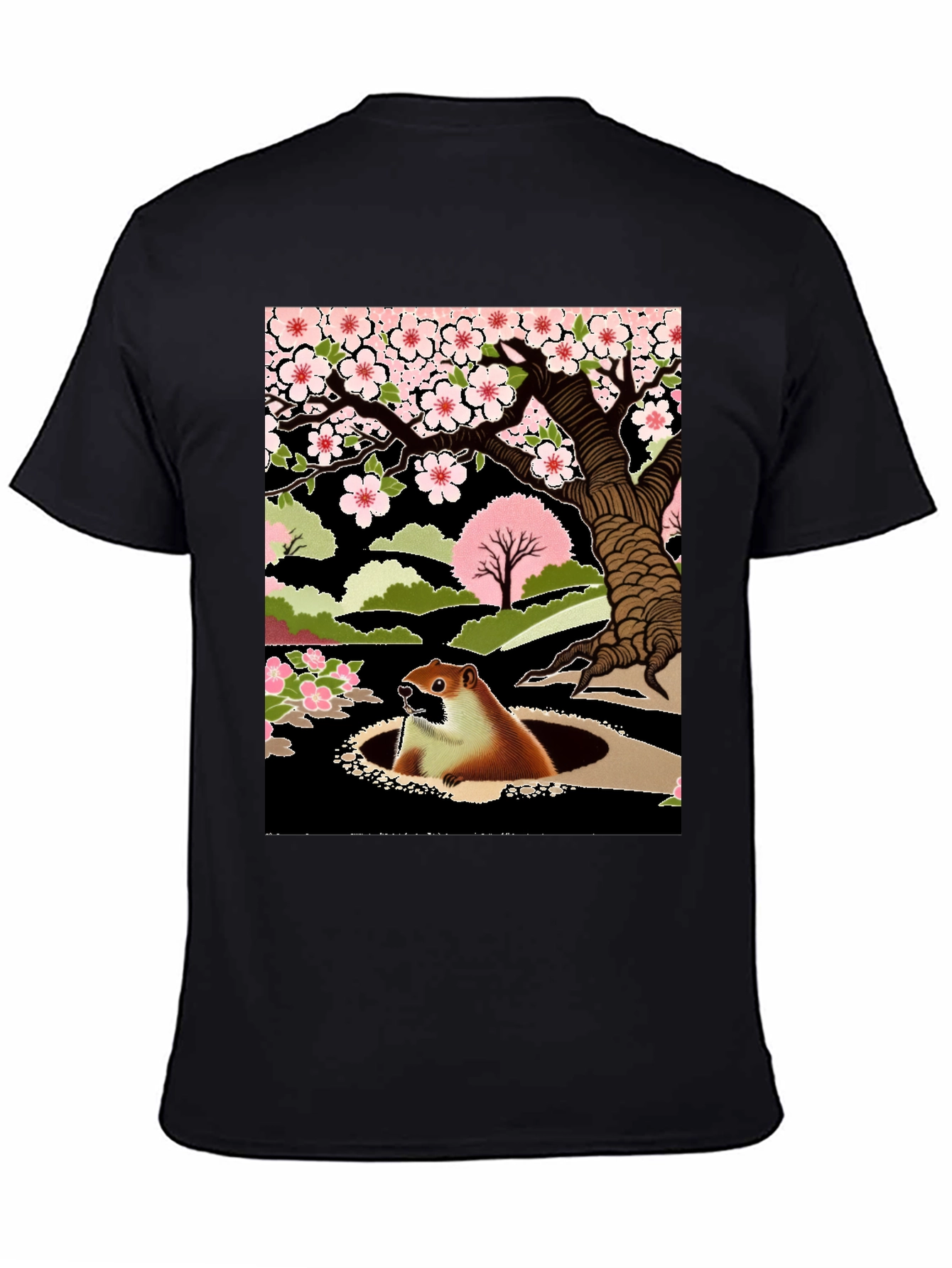Groundhog in Hole Graphic Tee