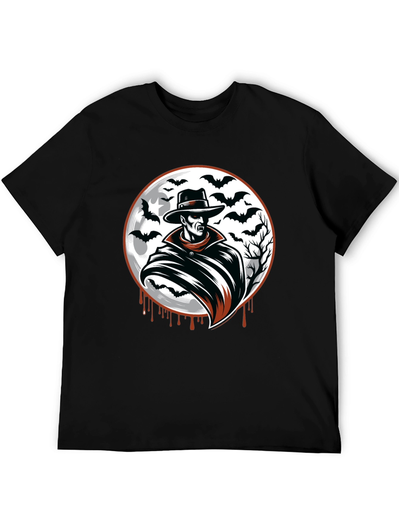 Vampire Bat Graphic Black T-Shirt