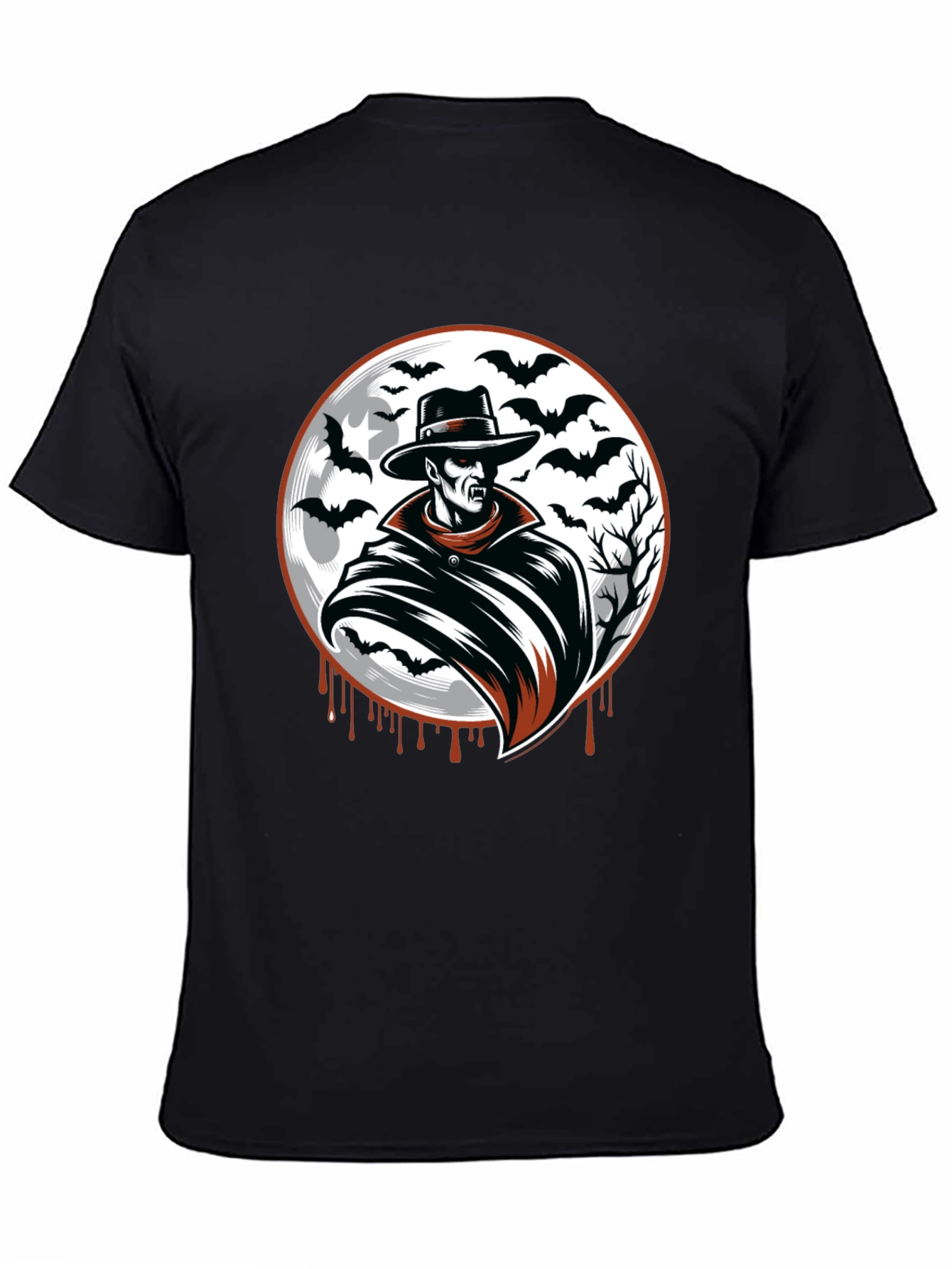 Vampire Bat Graphic Black T-Shirt