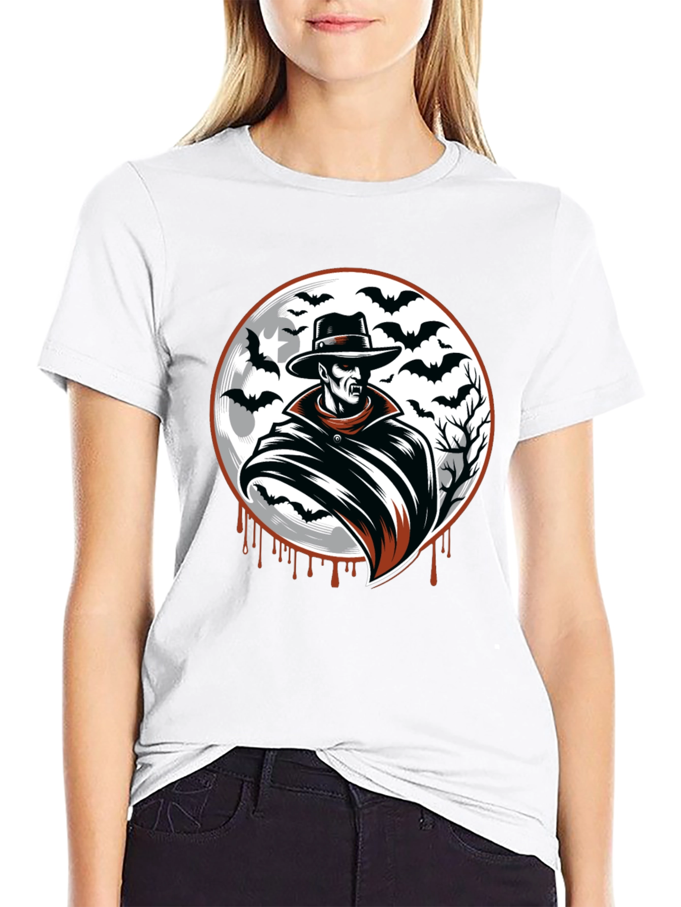 Vampire Bat Graphic Black T-Shirt