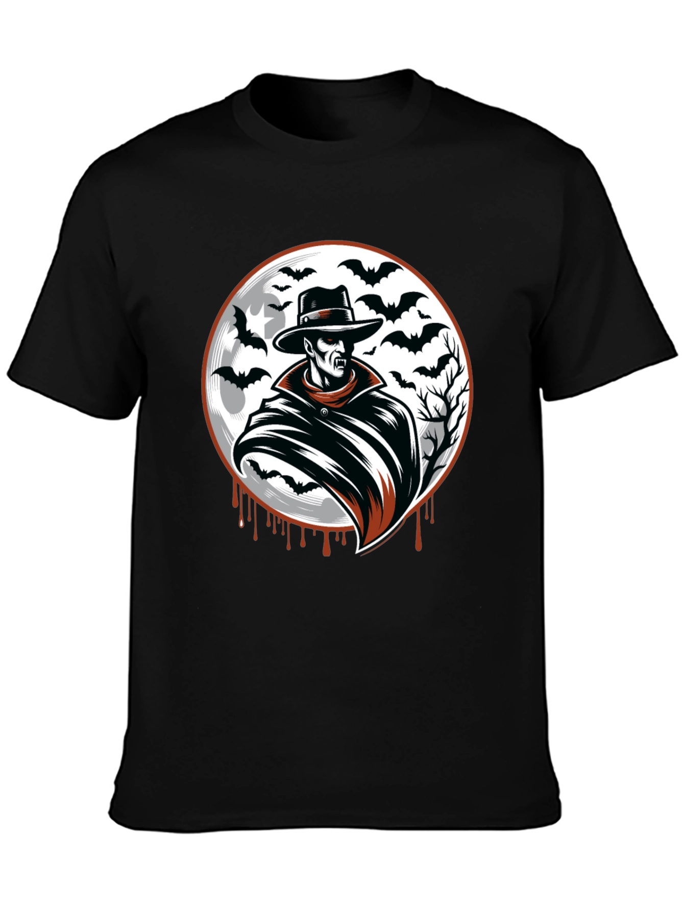 Vampire Bat Graphic Black T-Shirt