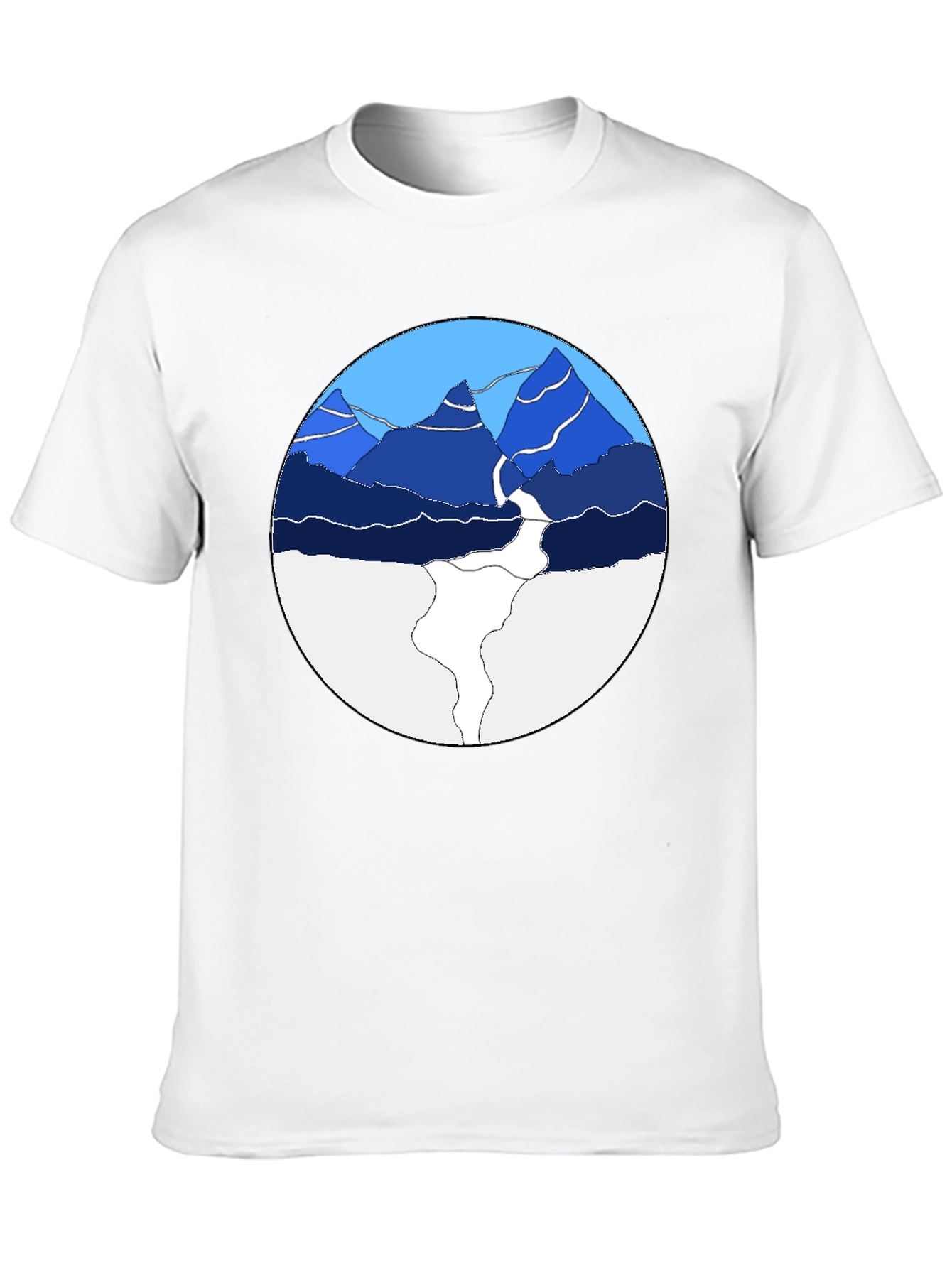 Mountain Graphic Print Crew Neck T-Shirt