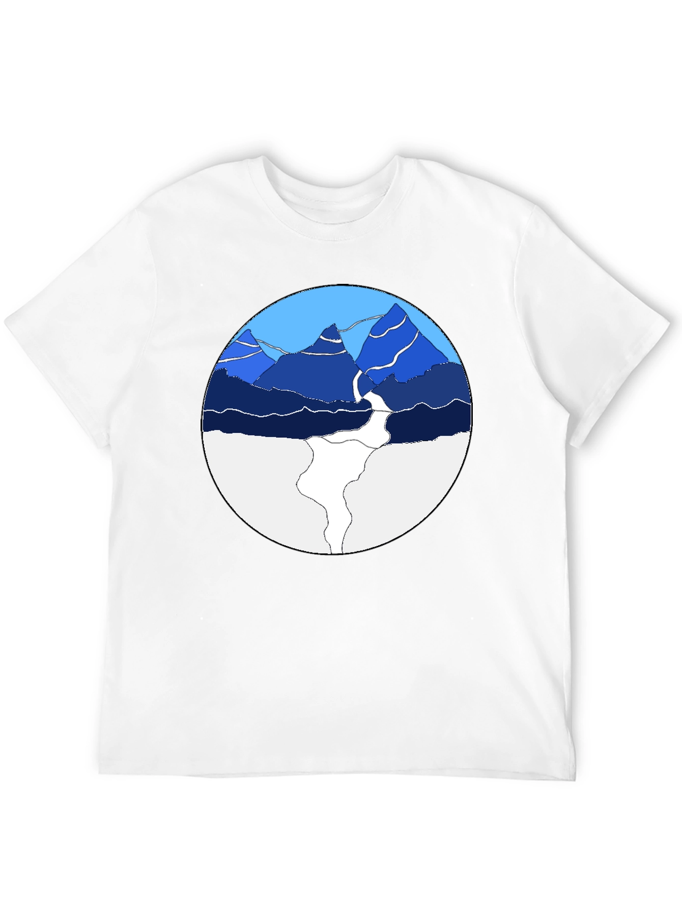 Mountain Graphic Print Crew Neck T-Shirt