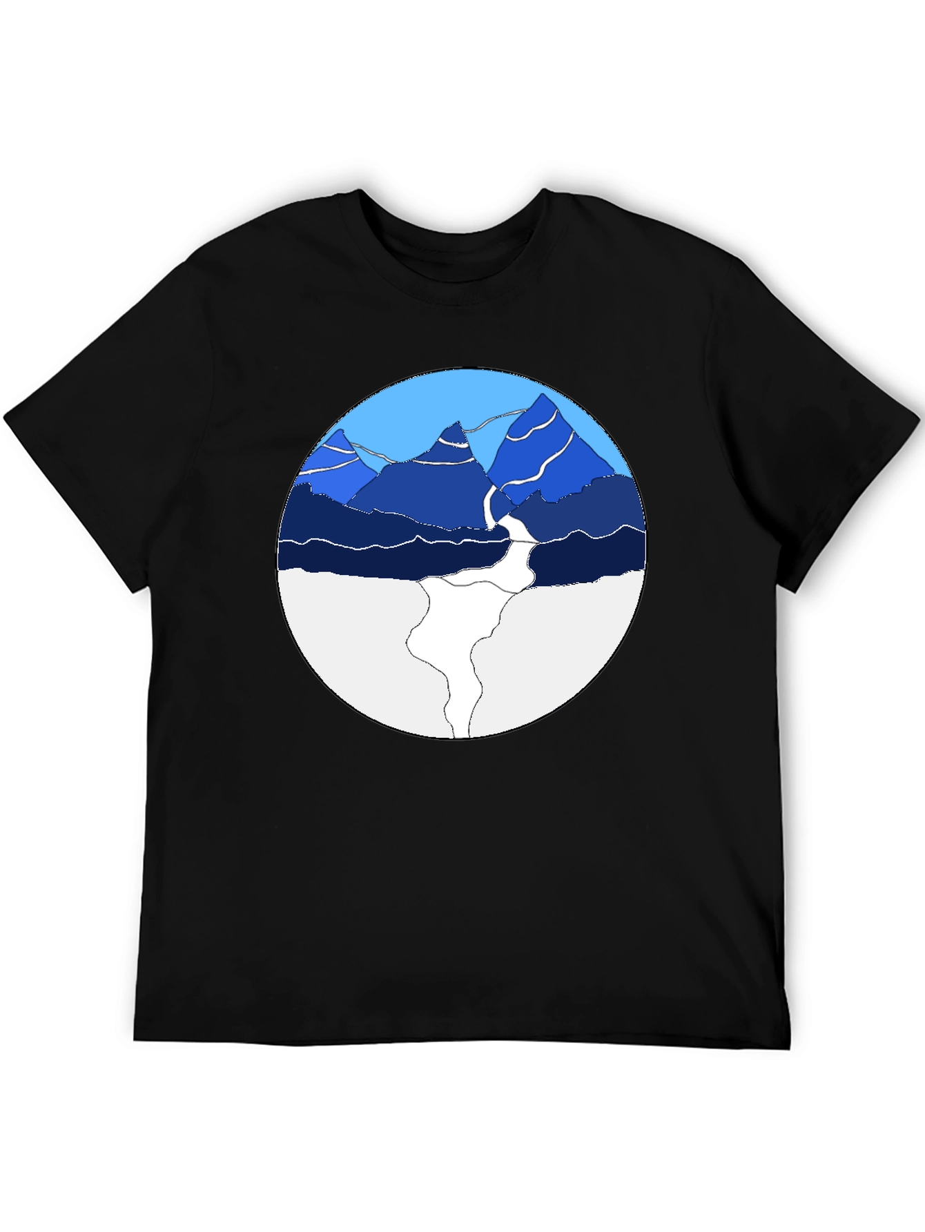 Mountain Graphic Print Crew Neck T-Shirt