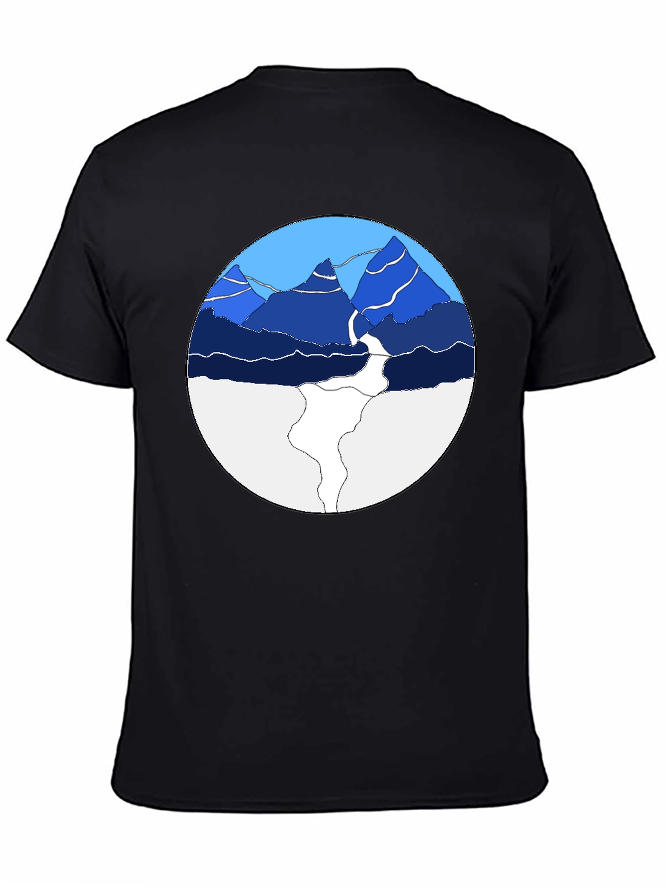 Mountain Graphic Print Crew Neck T-Shirt