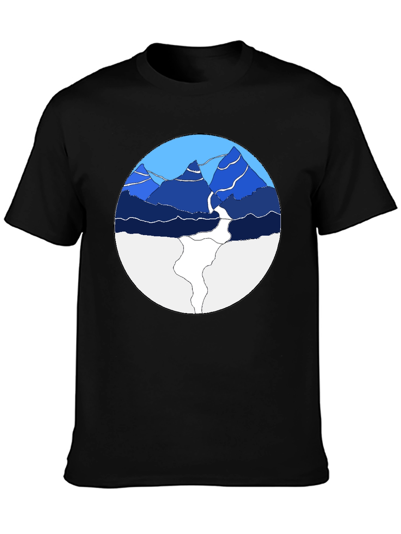 Mountain Graphic Print Crew Neck T-Shirt