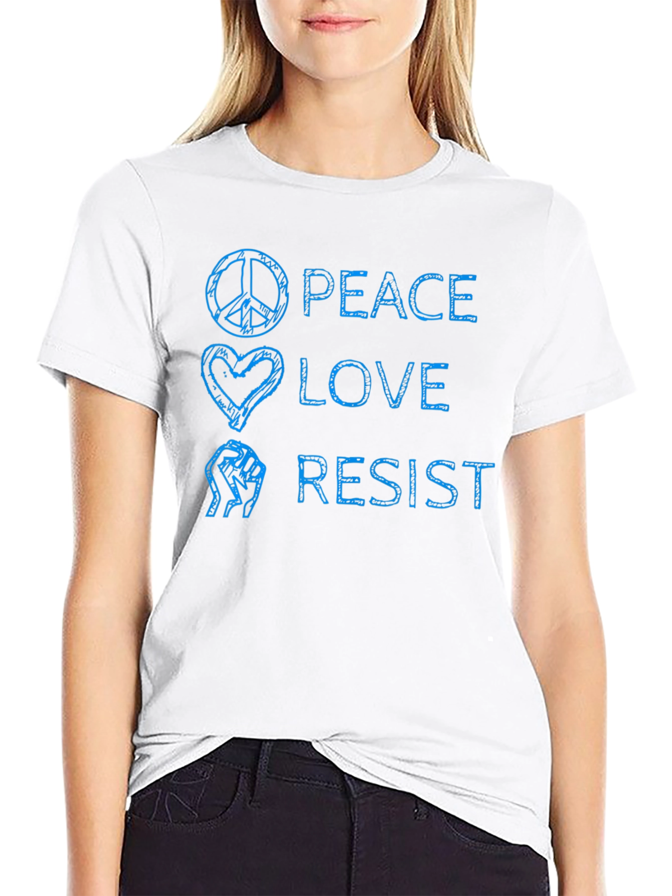 Peace Love Resist Graphic T-Shirt