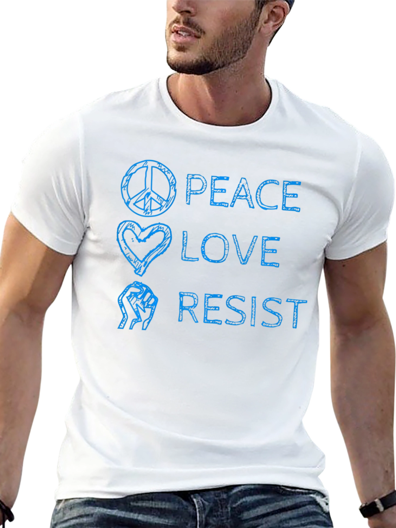 Peace Love Resist Graphic T-Shirt