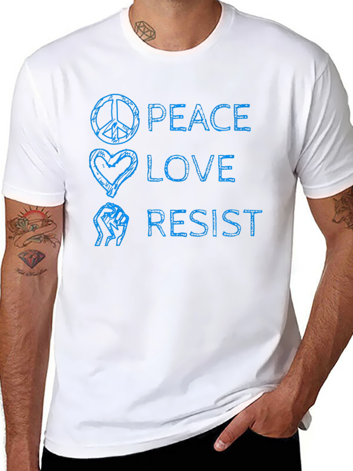 Peace Love Resist Graphic T-Shirt