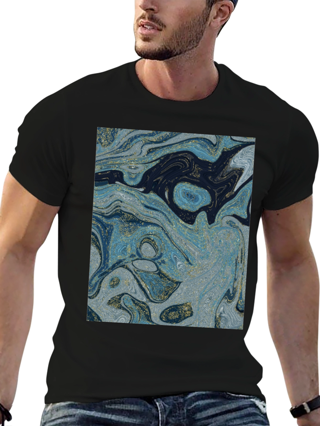 Abstract Art Black T-Shirt - Stylish Graphic Tee
