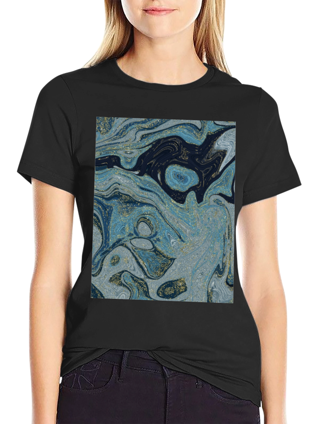 Abstract Art Black T-Shirt - Stylish Graphic Tee