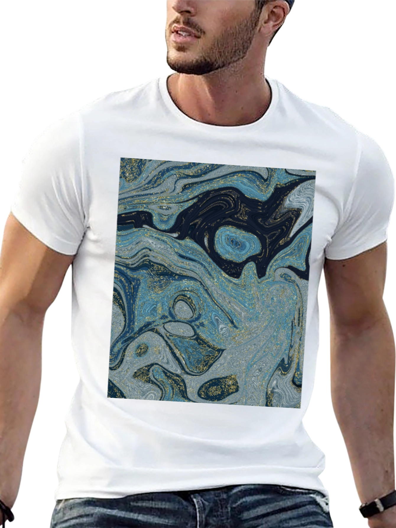 Abstract Art Black T-Shirt - Stylish Graphic Tee
