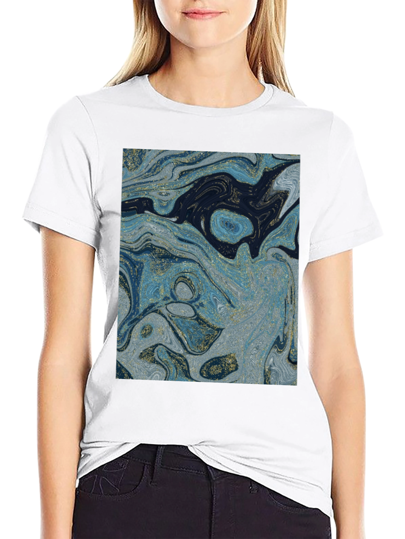 Abstract Art Black T-Shirt - Stylish Graphic Tee