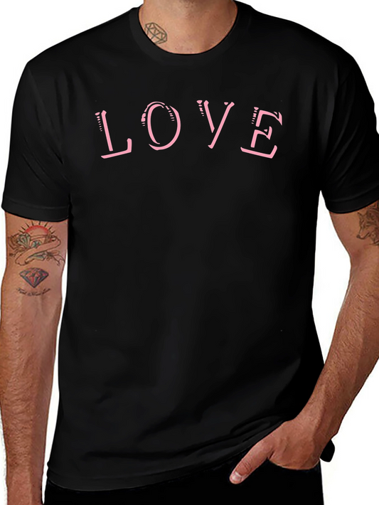 Love Graphic Print Crew Neck T-Shirt
