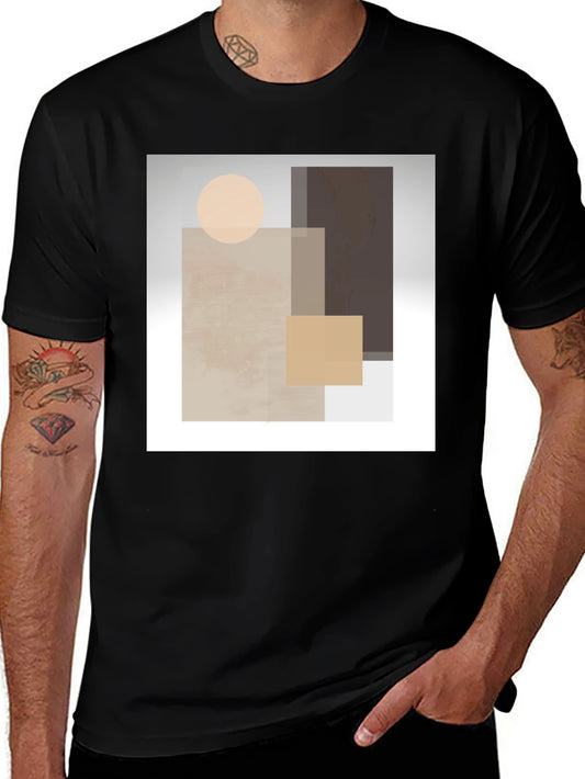 Abstract Geometric Graphic Tee - Modern Minimalist Design