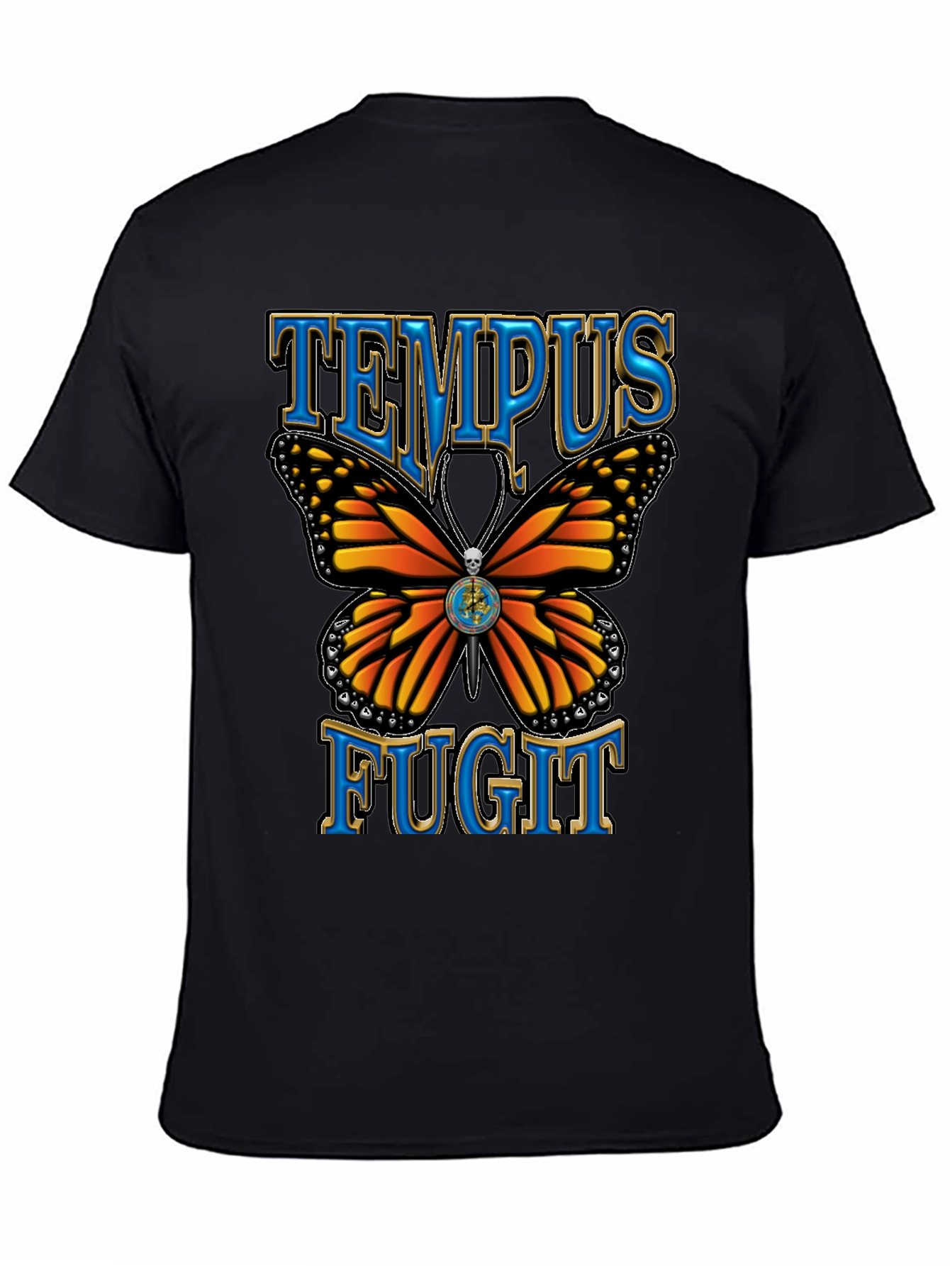 Tempus Fugit Butterfly Graphic T-Shirt