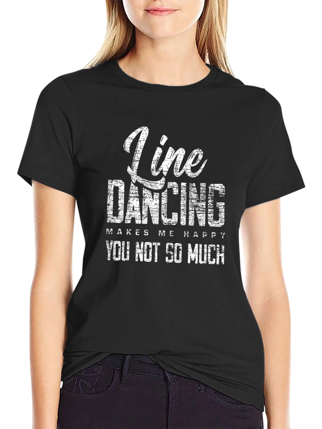 Line Dancing Makes Me Happy T-Shirt