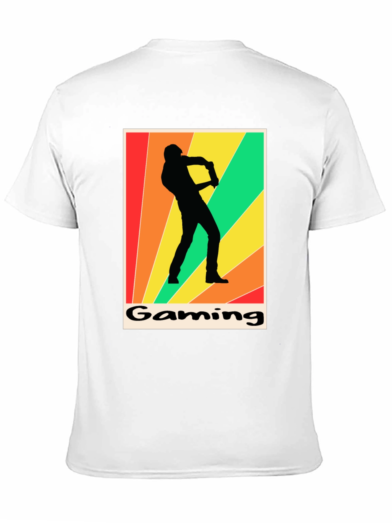 Gaming T-Shirt Retro Gamer Silhouette Graphic Tee